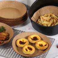   Air fryer sütőpapír - olaj nélküli sütőhöz - kör - 23 cm - 50 db / csomag