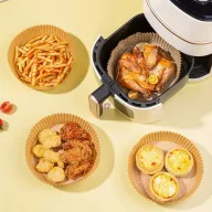  Air fryer sütőpapír - olaj nélküli sütőhöz - kör - 23 cm - 50 db / csomag