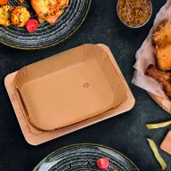   Air fryer sütőpapír - olaj nélküli sütőhöz - téglalap - 14 x 22 cm - 50 db / csomag