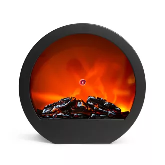   Kandalló alakú lámpás ovális, lobogó láng effekt LED 35 x 12 x 38 cm Adapter+ elemes
