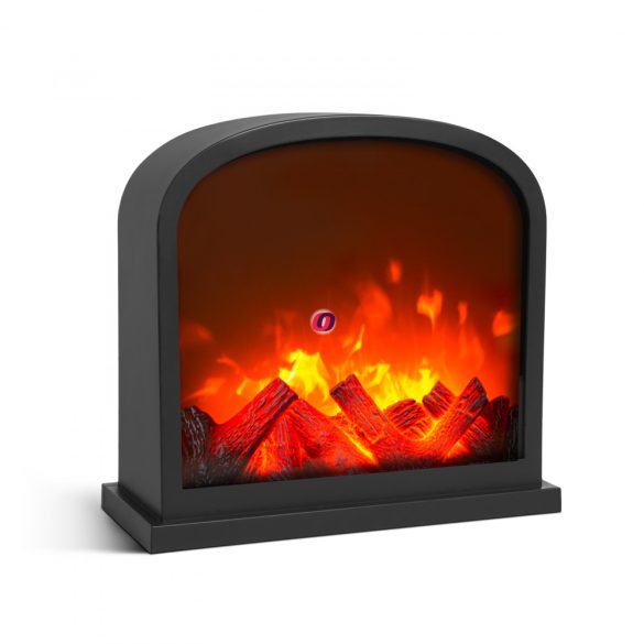 Dekor Kandalló LED-es lánghatással - elemes / USB-s - 30 x 13 x 28 cm