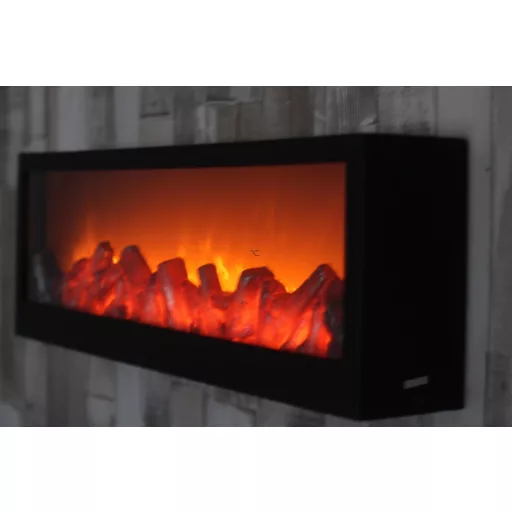 XL Dekor kandalló valódi láng effektel LED 60x20x10 cm - BW2015
