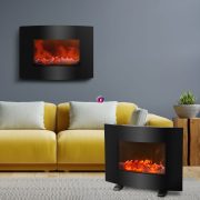   Elektromos fali / szabadonálló kandalló hősugárzó LED, íves