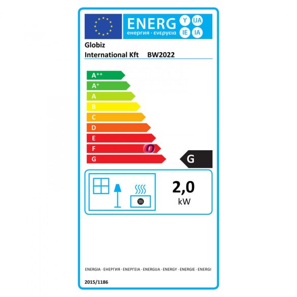 Elektromos fali kandalló hősugárzóval 2000W LED - 88 x 15 x 56 cm