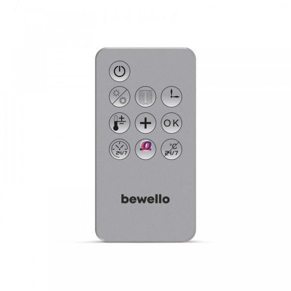 Bewello fali fűtőtest távirányítóval 2000W BW2026