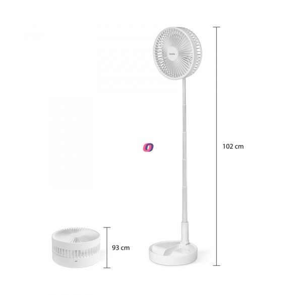 Akkumulátoros ventilátor összecsukható 4800 mAh