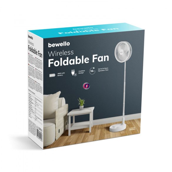 Akkumulátoros ventilátor összecsukható 4800 mAh