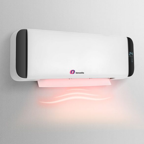 Bewello Fali hősugárzó, fűtőtest Led kijelzővel 1000/2000W 230V fehér