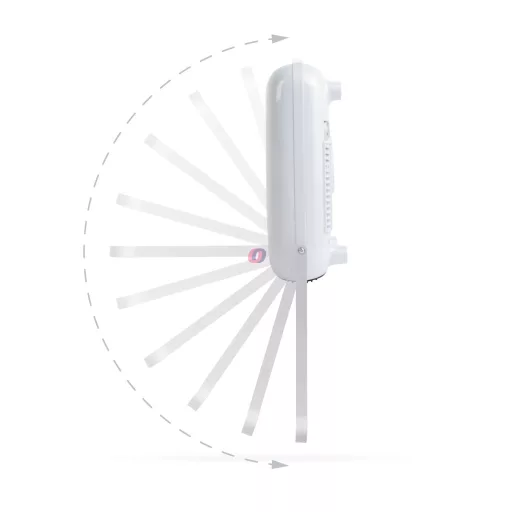Fali hősugárzó törölközőtartóval - 800/2000W - 240V - fehér