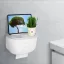 WC-papír tartó szekrény tablettartóval- fehér - 210 x 135 x 135 mm