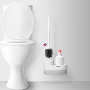   Fali és álló WC kefe szett tárolóval - 225 x 100 x 135 mm