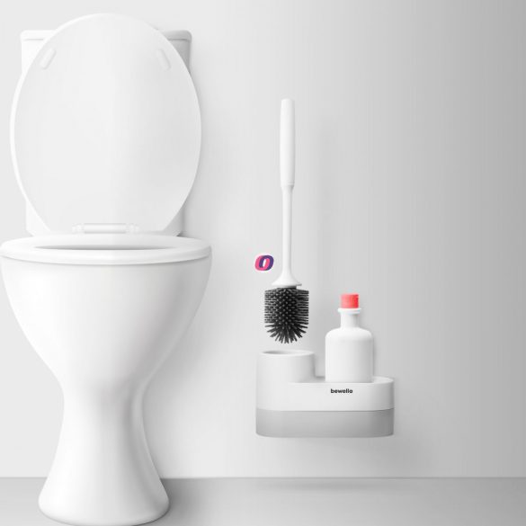 Fali és álló WC kefe szett tárolóval - 225 x 100 x 135 mm