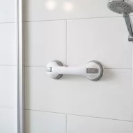   Fürdőszobai kapaszkodó - tapadókorongos - műanyag - fehér - 30 cm