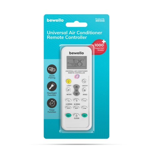 Univerzális légkondicionáló távirányító - 1000 az 1-ben - 2 x AAA - fehér