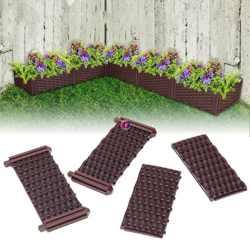 Pro garden Rattan hatású magaságyás 4 részes szett