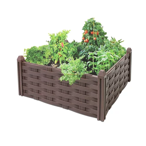 Pro garden Rattan hatású magaságyás 4 részes szett