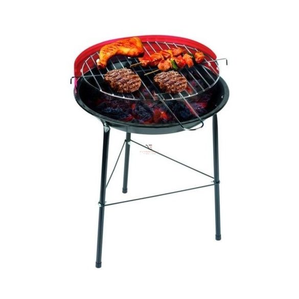 Barbecue Grillsütő 33x43cm kerek piros