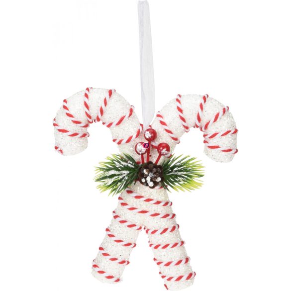 Candy Cane Dupla Cukorbot akasztós 20cm 2 féle választható kivitel