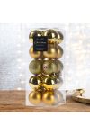 Premium collection dísz műanyag arany 4cm 20 db-os karácsonyfa gömb szett