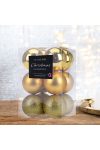 Premium collection dísz műanyag arany 6cm 12 db-os karácsonyfa gömb szett