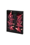 Premium collection csillag dísz műanyag piros 6cm 8 db-os szett