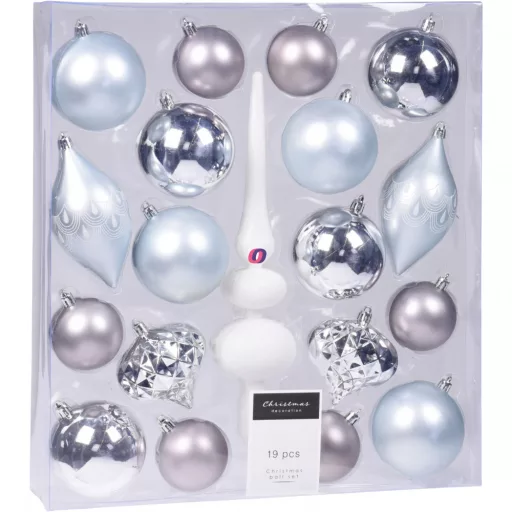 Premium collection szett műanyag Winter wonder 19 db-os karácsonyfadísz szett