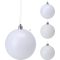 XL Prémium fehér karácsonyfa gömb 10 cm 3 féle választható