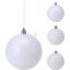 XL Prémium fehér karácsonyfa gömb 10 cm 3 féle választható