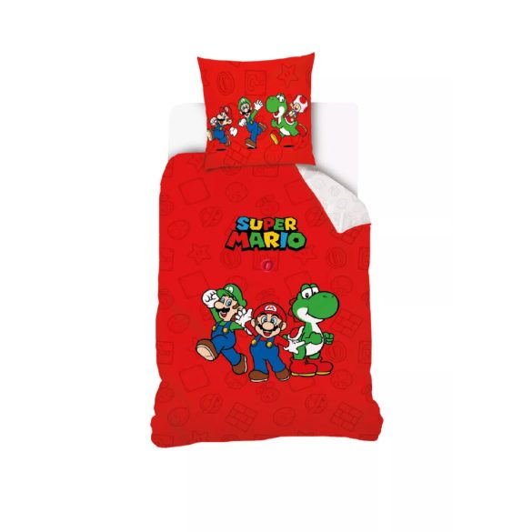 Super Mario „Red” ágyneműhuzat szett – 140 × 200 cm + 70 × 90 cm