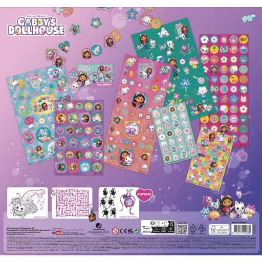 Gabi Babaháza® „Cats Super” matrica szett játékkal – 38 × 36 cm