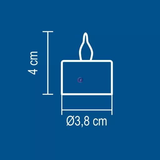 HOME LED-es teamécses, fehér, 2 db, 3V CD 2/WX