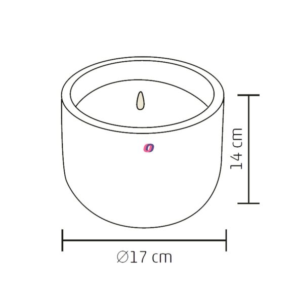 LED-es kő mécses melegfehér, pislákoló, lángnyelv alakú LED 17cm