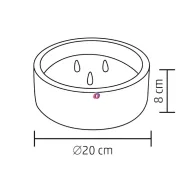 HOME LED-es kő-mécses, 3 LED, Ø20x8 cm