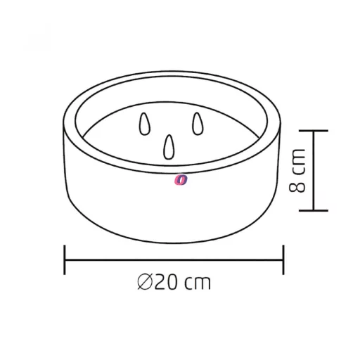 HOME LED-es kő-mécses, 3 LED, Ø20x8 cm