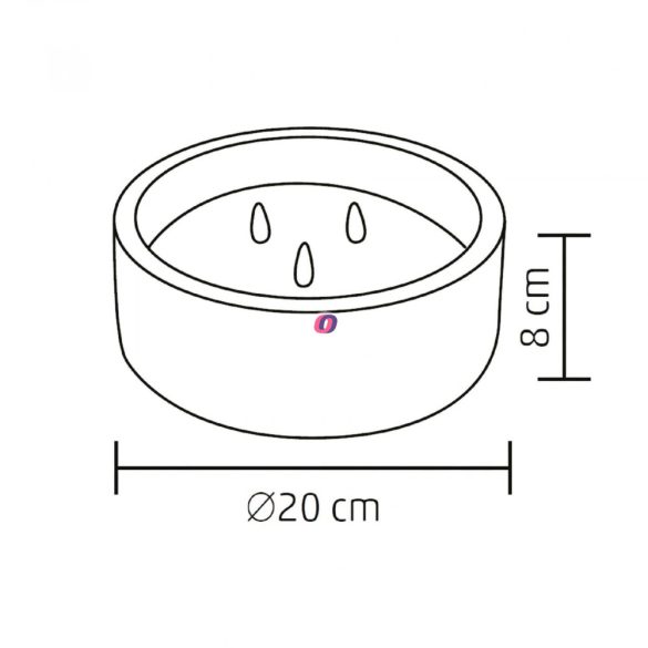 HOME LED-es kő-mécses, 3 LED, Ø20x8 cm