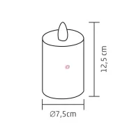   Élethű LED-es adventi gyertya időzítővel, kültéri/ beltéri  12,5 cm