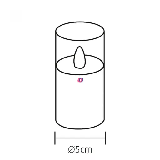 HOME LED-es gyertya szett, üvegben, Ø5x10/12,5/15 cm