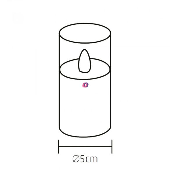 HOME LED-es gyertya szett, üvegben, Ø5x10/12,5/15 cm