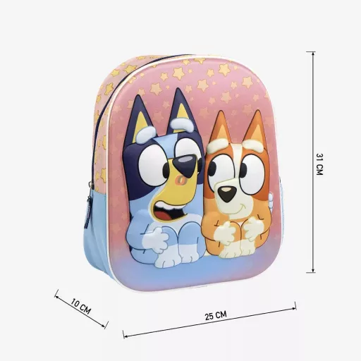 3D Bluey® Stars Hátizsák, ovis zsák 31 cm