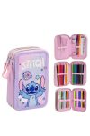 Disney Lilo és Stitch – „Universe” töltött tolltartó, 3 emeletes – 12,5 × 19,5 × 6,5 cm