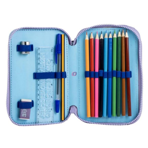 Disney Lilo és Stitch – „Scrump” töltött tolltartó, 2 emeletes – 12,5 × 19,5 × 4,5 cm