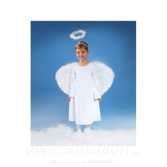 Ruha angyal fehér 5-6 éves textil