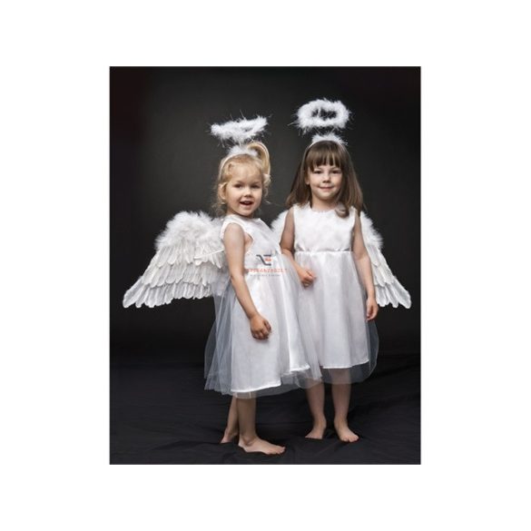 Angyal jelmez  fehér 2 éves textil