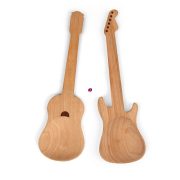 Salátás kanál gitáros, fa 2 db-os szett