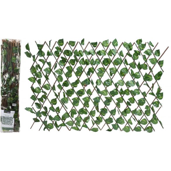 Pro garden Belátásgátló borostyán levelekkel állítható 90x180 cm térelválasztó
