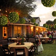   Óriás buxus gömb napelemes világítással 35 cm 100 LED IP44