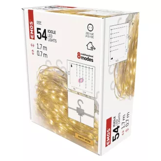   Prémium Kül és beltéri LED-es jégcsap fényfüggöny melegfehér 1,7x0,7m DROP LED