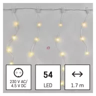   Prémium Kül és beltéri LED-es jégcsap fényfüggöny melegfehér 1,7x0,7m DROP LED