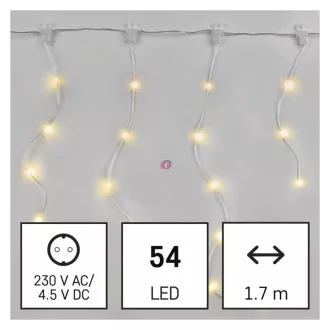   Prémium Kül és beltéri LED-es jégcsap fényfüggöny melegfehér 1,7x0,7m DROP LED