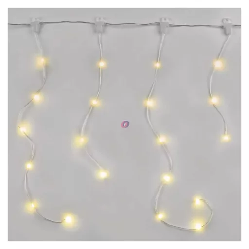 Prémium Kül és beltéri LED-es jégcsap fényfüggöny melegfehér 1,7x0,7m DROP LED